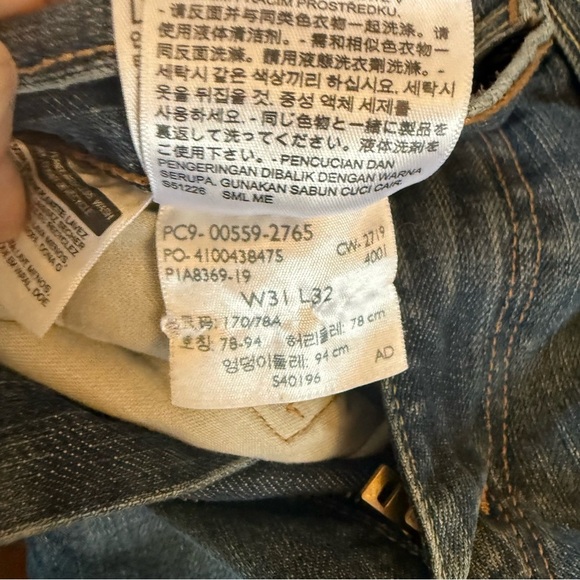 LEVIS 559 Men's Blue Relaxed Straight Fit Jeans Pants Size 31x32 - Picture 4 of 11